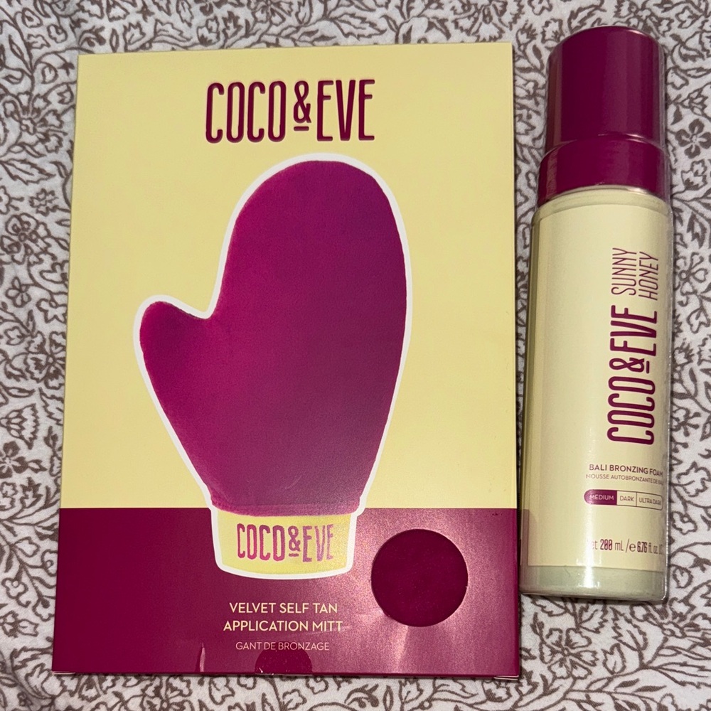 Coco & Eve bronzing foam & mitt - brand new unopened. Shade medium